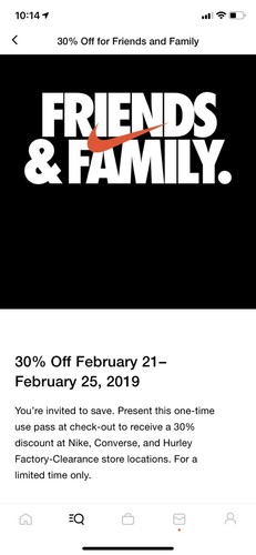 nike friends and family discount 2019